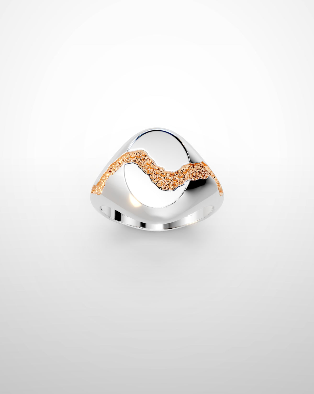 Mirage No. 2 Silver and Rose Gold Plated — front view