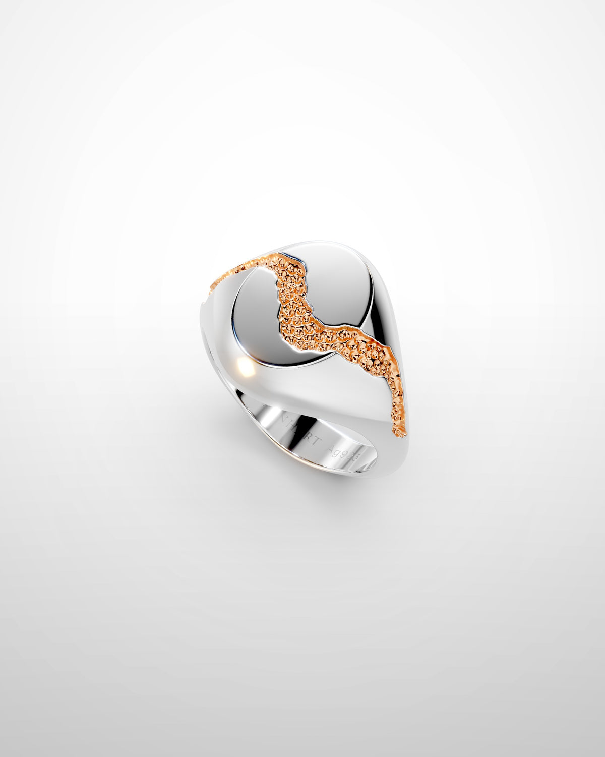 Mirage No. 2 Silver and Rose Gold Plated — side view