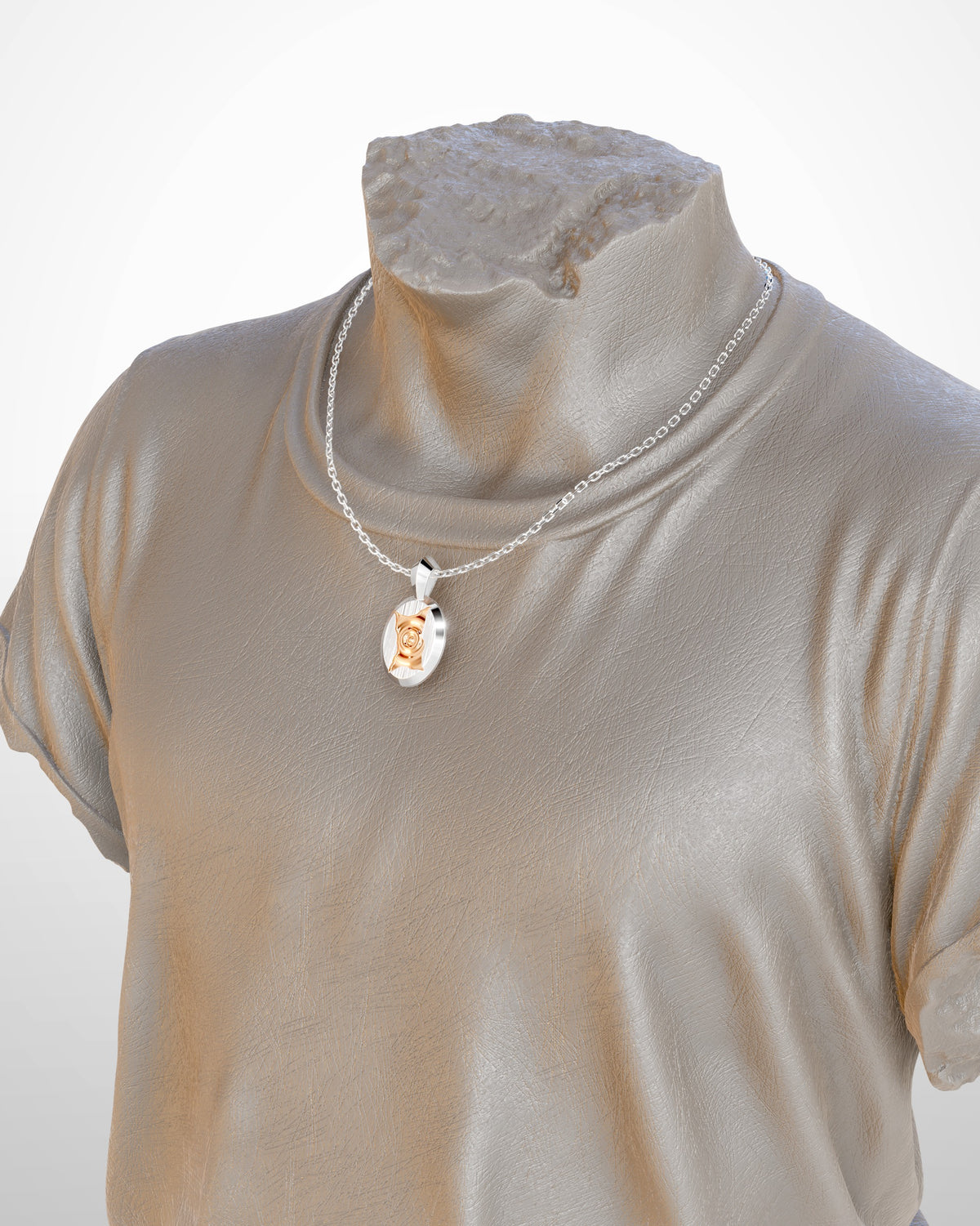 Meredith No. 1 Silver and Rose Gold Plated — worn on hand